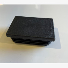 End Cap Rectangular 60 X 40mm Black Plastic