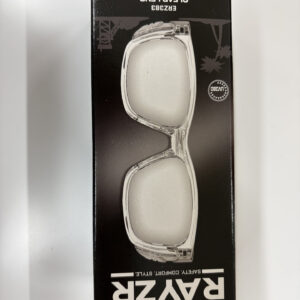RAYZR SAFETY GLASSES CLEAR FRAME CLEAR LENS