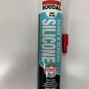 SOUDAL GLASS & GLAZING SILCONE 300ml -  MATT BLACK