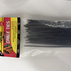 CABLE TIES 4.8 X 370MM BLACK PK 100