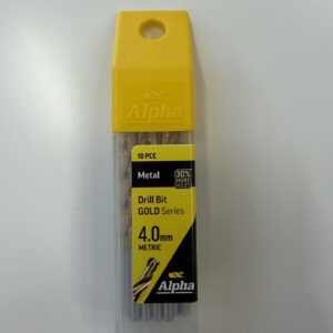 Alpha Drill Bit 4mm Metal Gold Series Pk10