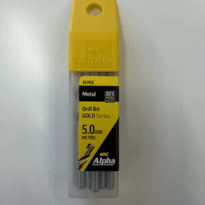 Alpha Drill Bit 5mm Metal Gold Series Pk10