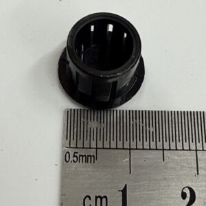 Plug Cap 12mm Round Thin Black Pk100