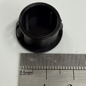 Plug Cap 16mm Round Thin Black Pk100