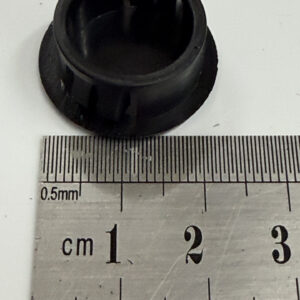 Plug Cap 20mm Round Thin Black Pk100