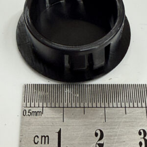 Plug Cap 25mm Round Thin  Black - Pack of 100