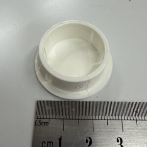 Plug Cap 25mm Round Thin White Pk10