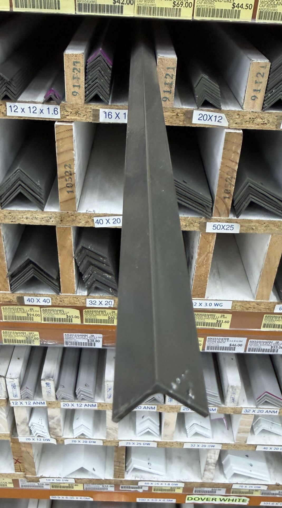Angle 16mm x 16mm x 1.6mm x 6.5Mtrs Woodland Grey Satin