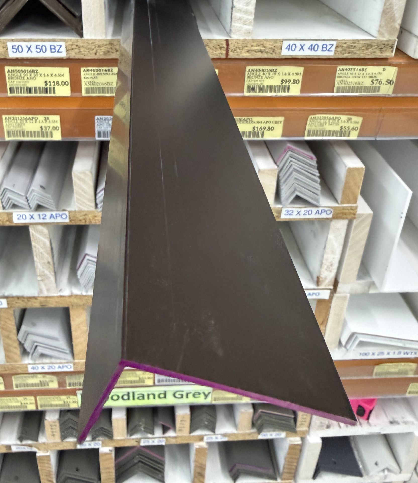 ANGLE 50 X25X1.6X6.5M BRONZE ANODISED