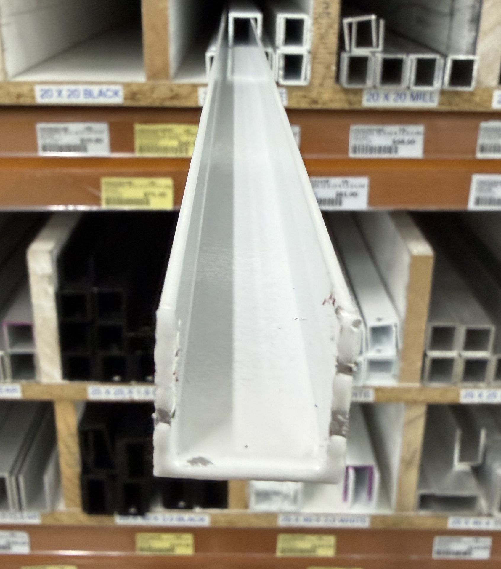 Channel 20mm x 20mm x 1.6mm x 6.5mtr White