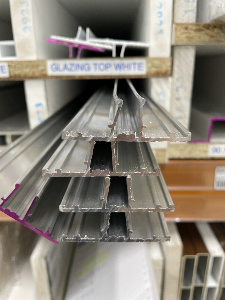 Glazing channel snap on cover milled 6.5mtrs